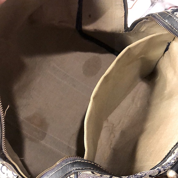 CELINE Navy Blue and Grey Monogram Boston Carry On Overnight Travel Bag 35cm - Picture 15 of 17